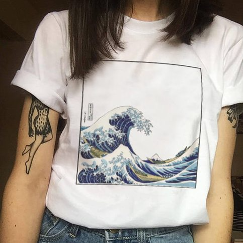 Shirt Ideas, Harajuku Japanese Wave  …