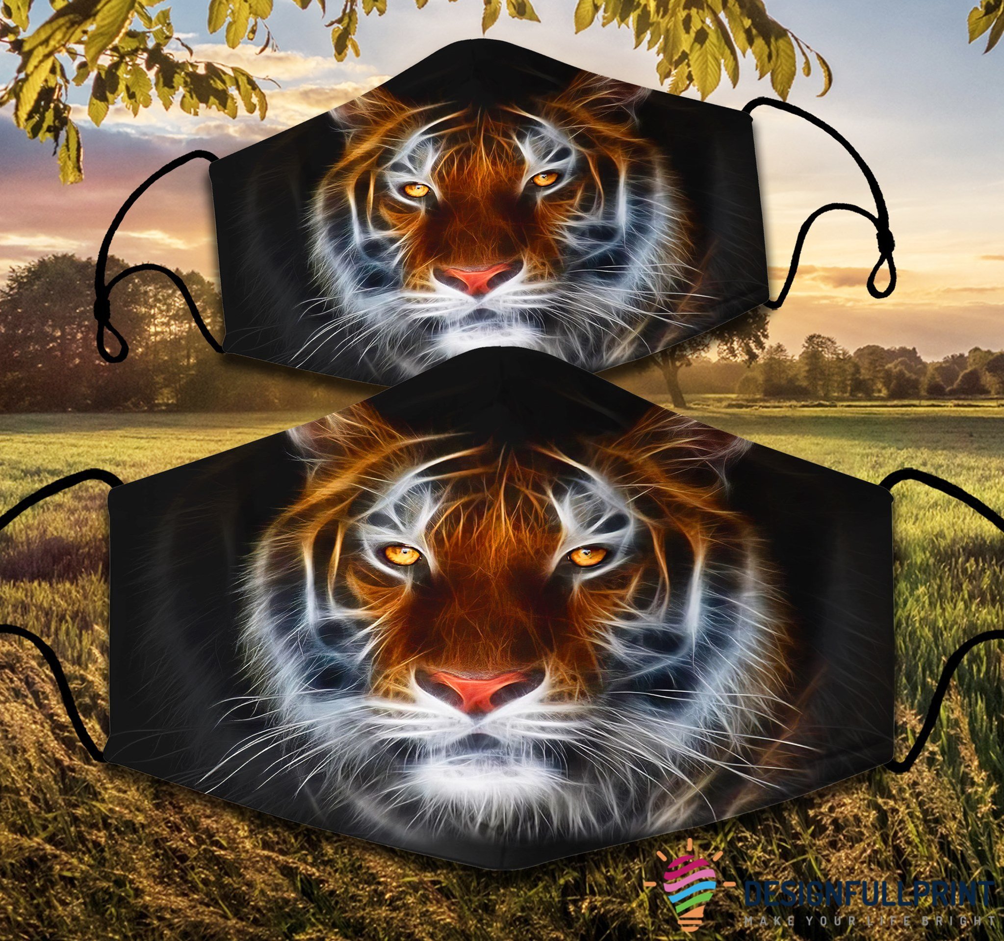Tiger Abstract Art 3D Face Mask Nh C &hellip;