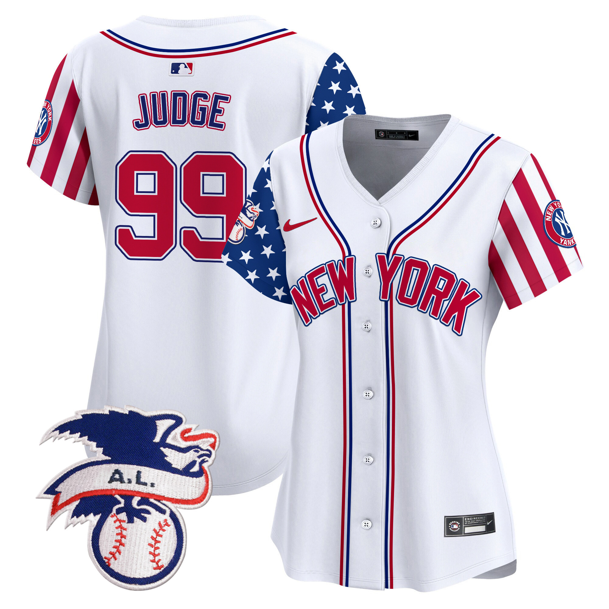 Women’S New York Yankees 2024 Fourth Of July Vapor Premier Limited Jersey V6 – All Stitched