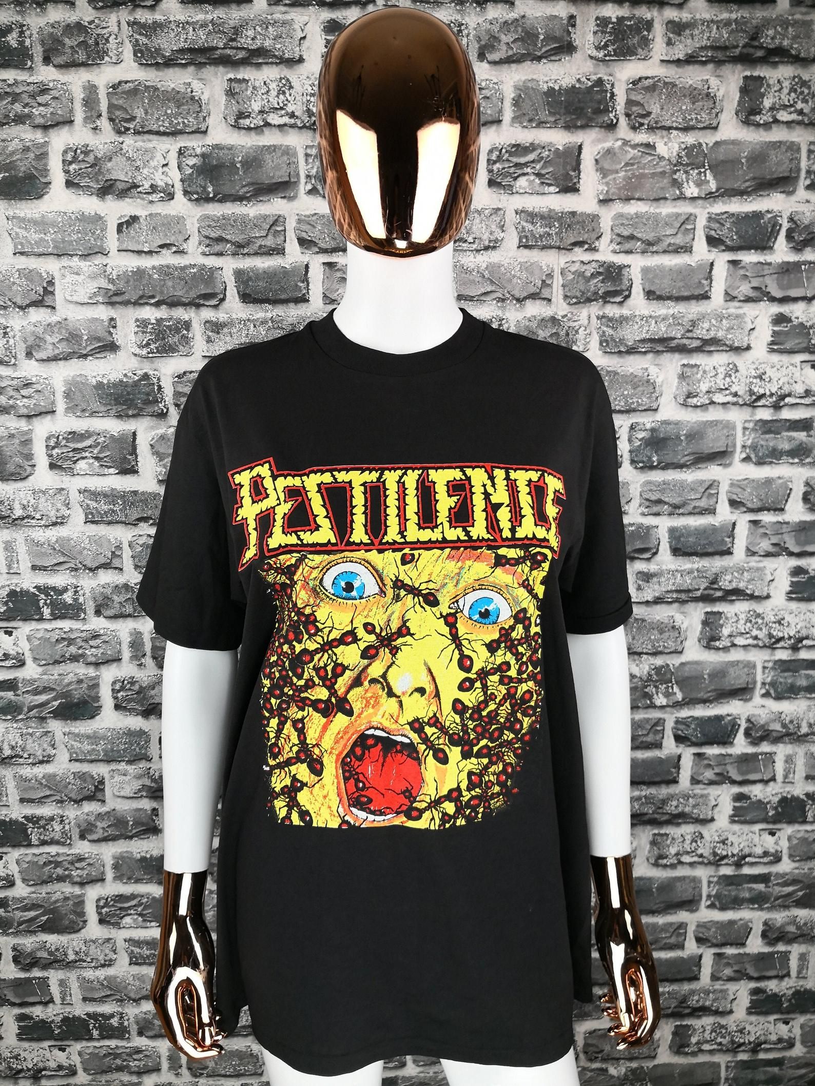 Pestilence 1990 Unworn Vintage T-Shirt Consuming The States Tour / Death Metal / Black Metal / Entombed /Burzum / Bolt Thrower / Autopsy