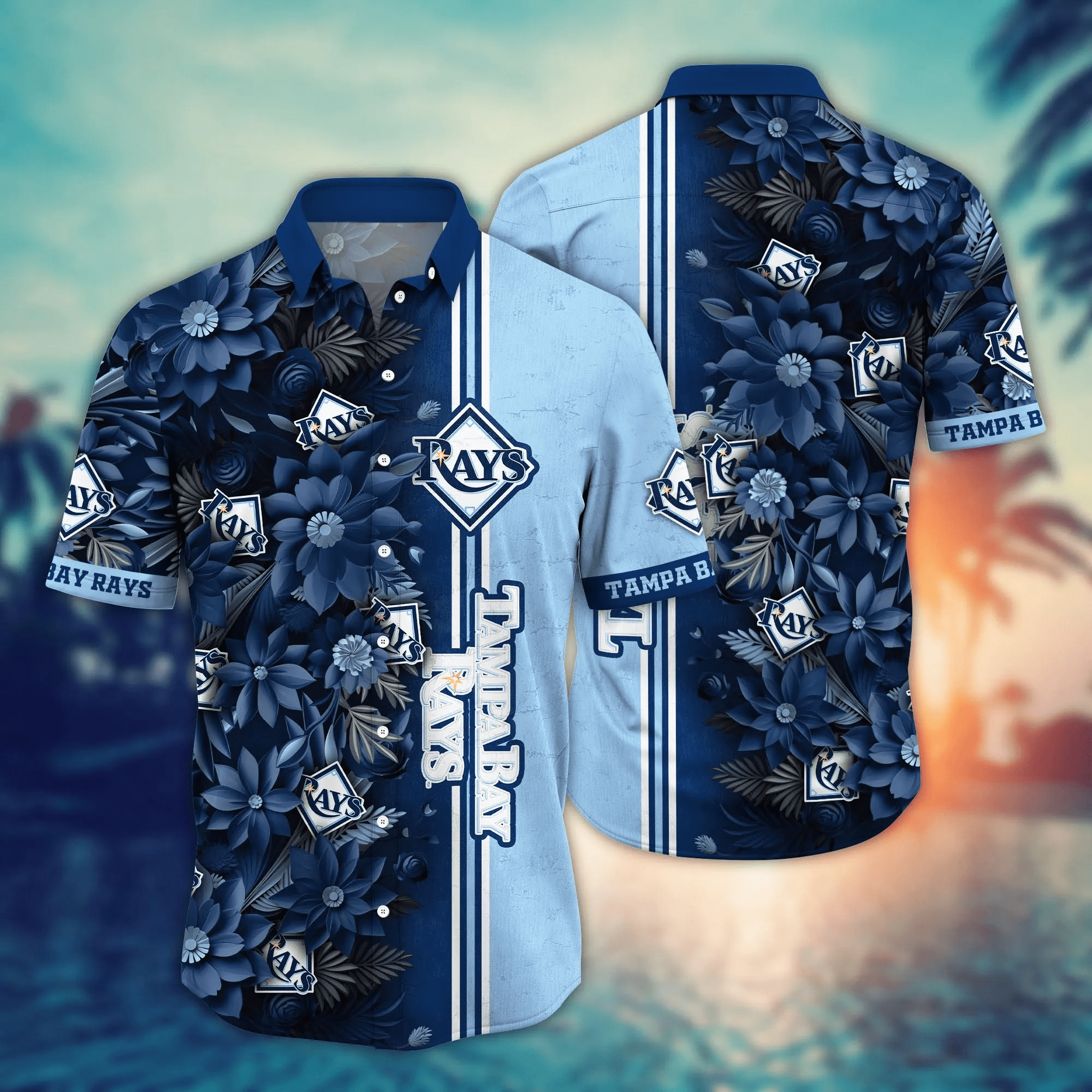 Tampa Bay Rays Mlb Hawaiian Shirt Custom Starry Nights Aloha Shirt