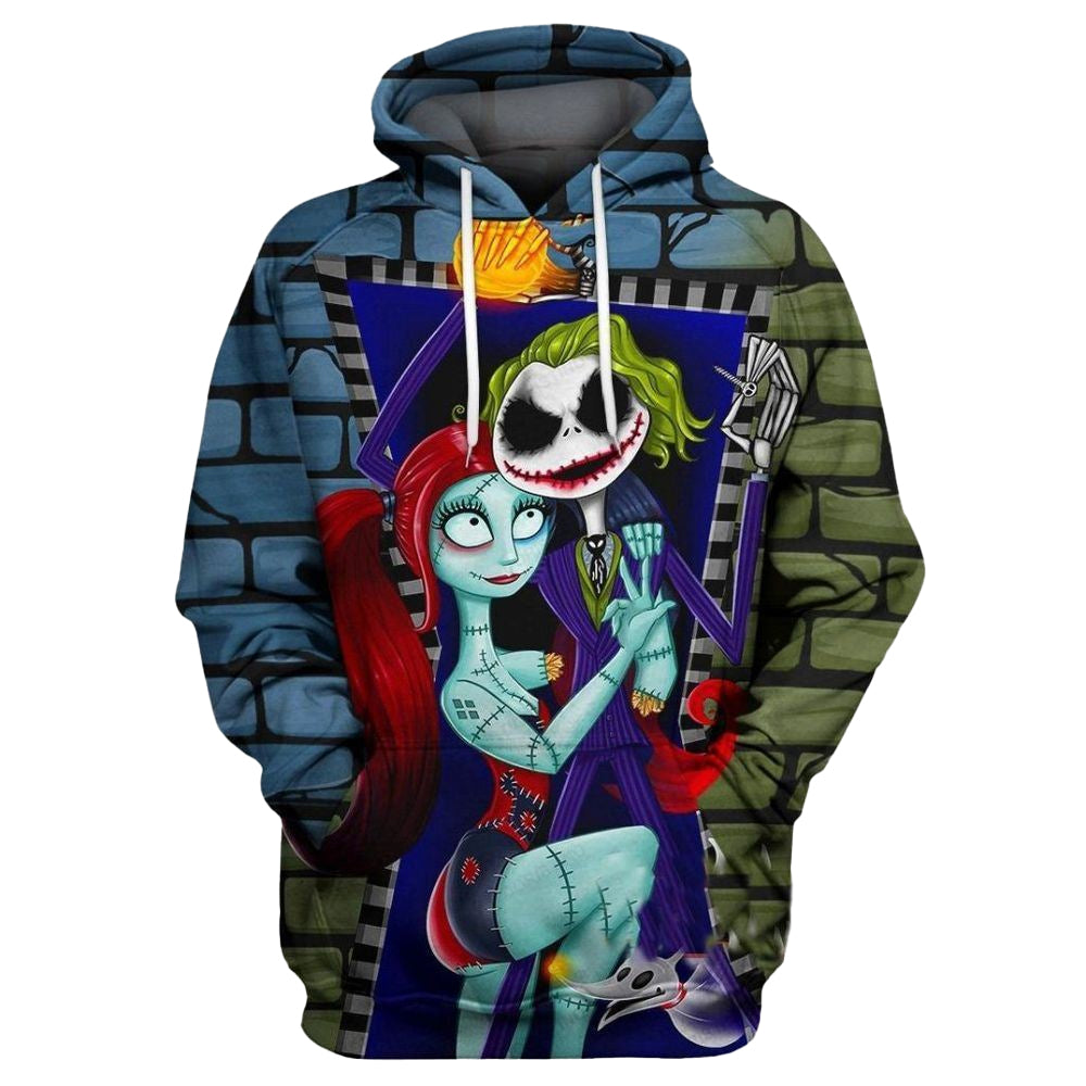 Joker X Jack Skellington Sally Hoodie