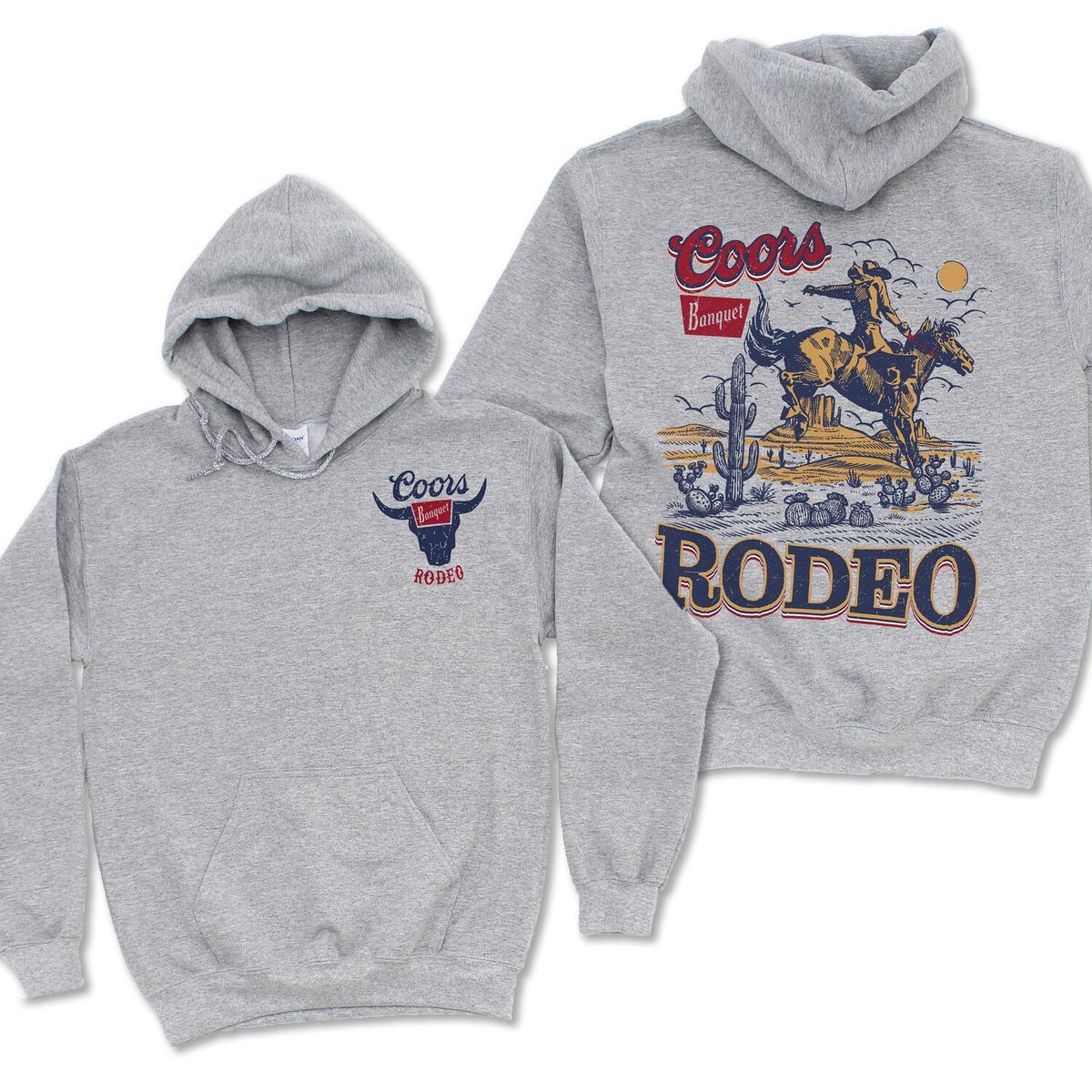 Coors Rodeo 90s Cowboy Hoodie, Vinta &hellip;