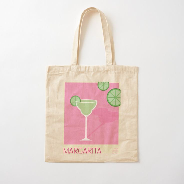 Margarita Alcohol Cocktail Drink Cotton Tote Bag, Best Tote Bags Ideas, Cute Tote Bags Ideas, Tote Bag Design Ideas, Girls Tote Bag, Best Canvas Tote Bags Ideas