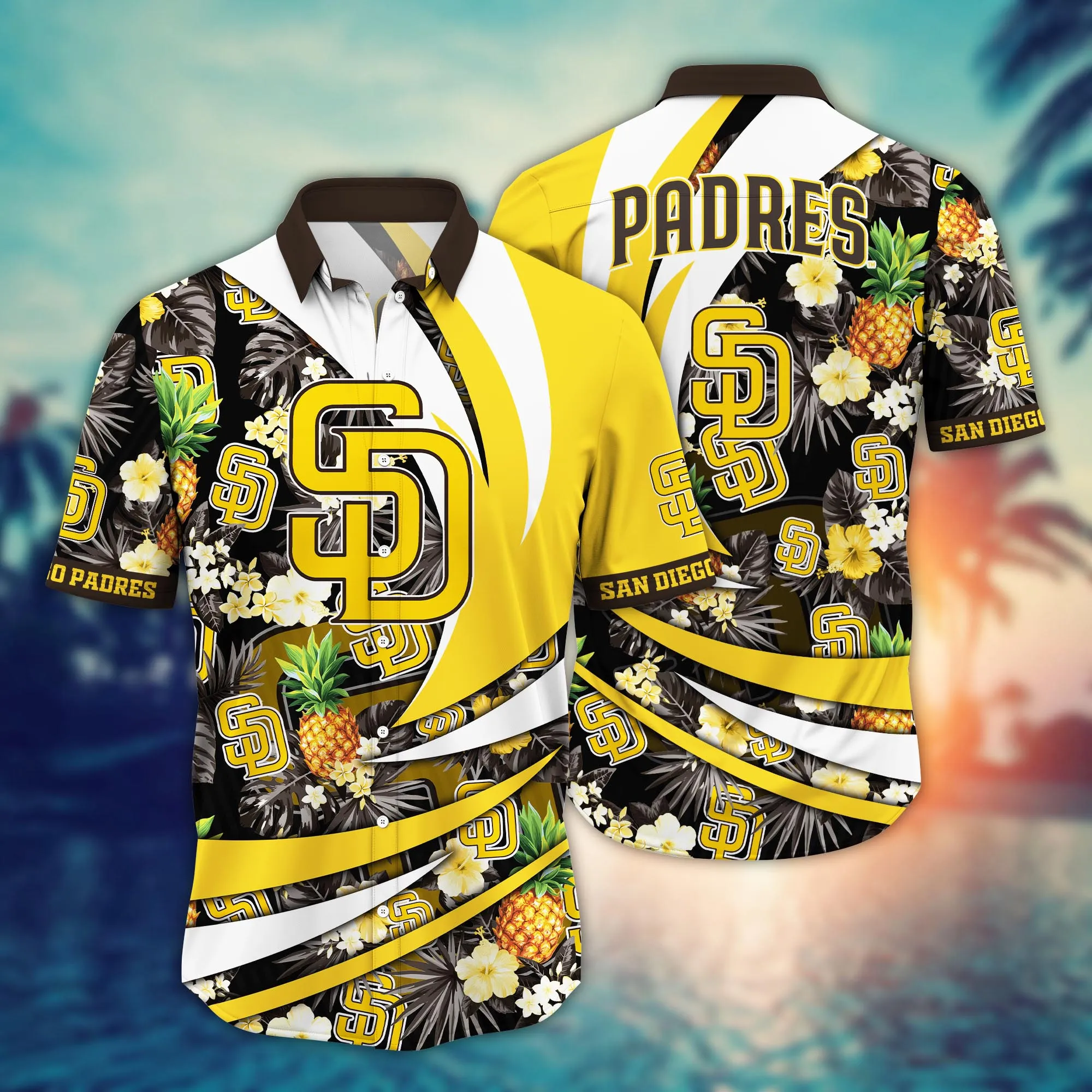 San Diego Padres Mlb Hawaiian Shirt Straw Hats Aloha Shirt