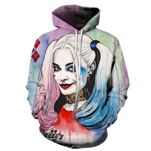 Suicide Squad Harley Quinn And Joker Unisex 3D Printed Hoodie For Men Women Clothing Clothes Outfit Nd
