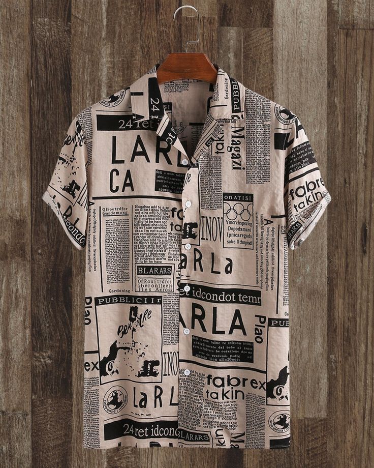 Newspaper Hawaiian Shirt, Shirt Outf &hellip;