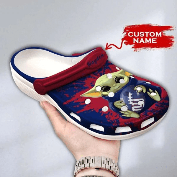 Baby Yoda New York Giants Custom Name Crocss Clog Comfortable Shoes Ver613