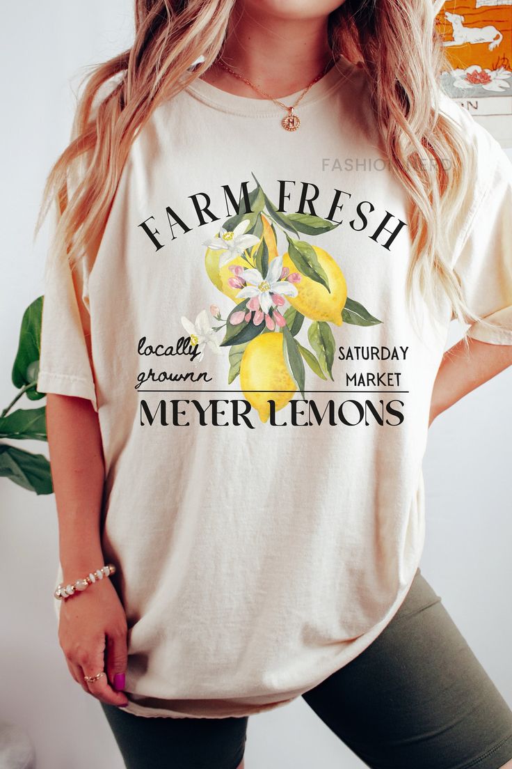 Lemon Shirt Meyer Lemons TShirt Summ &hellip;