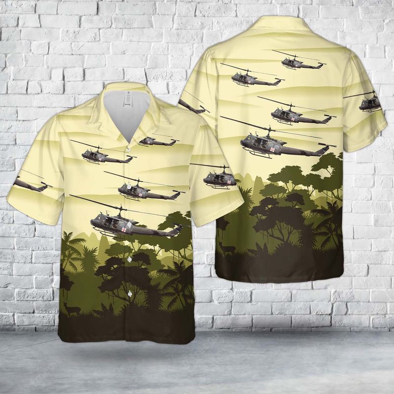 Us Army Uh-1 Huey Medevac Hawaiian Shirt