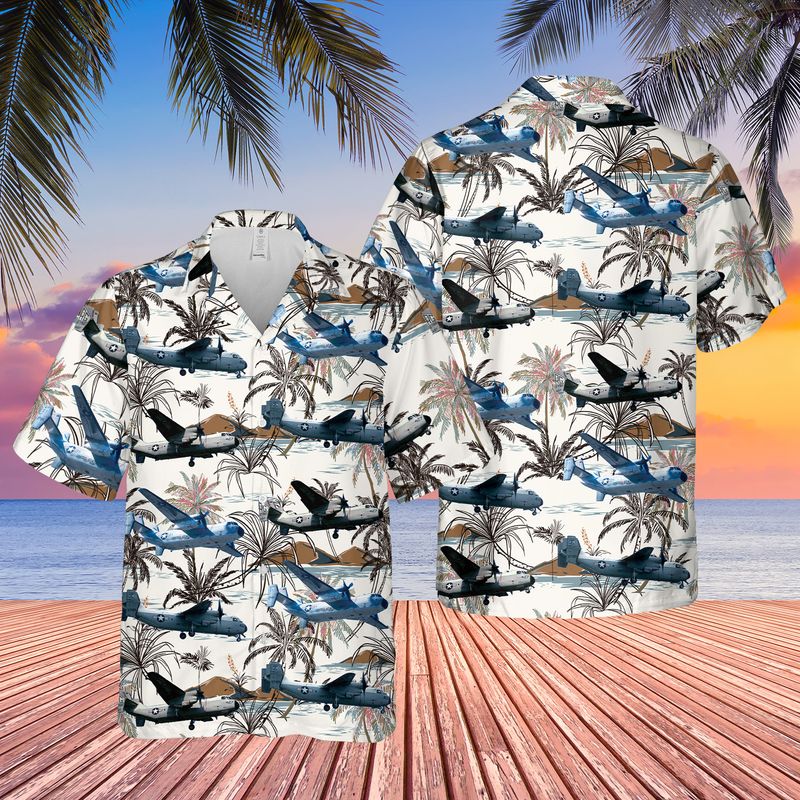 Us Navy Grumman C-2A Greyhound Vrc-50 (Foo Dogs) Hawaiian Shirt, Short Sleeve Hawaiian Shirt For Men