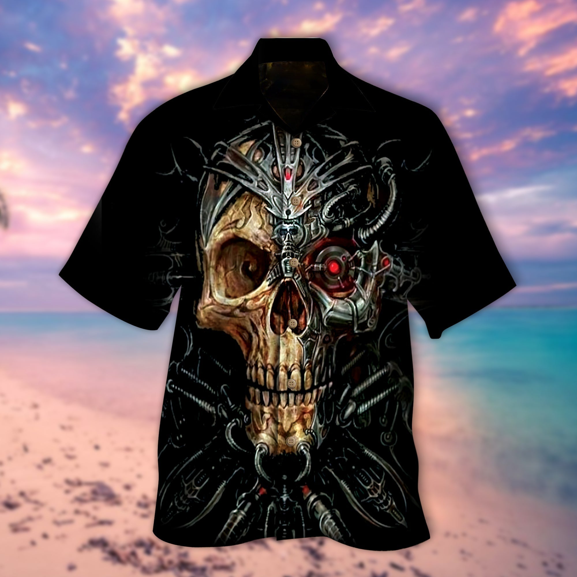 Coolspod Mechanic Skull Hawaiian Shirt Men Women All Size