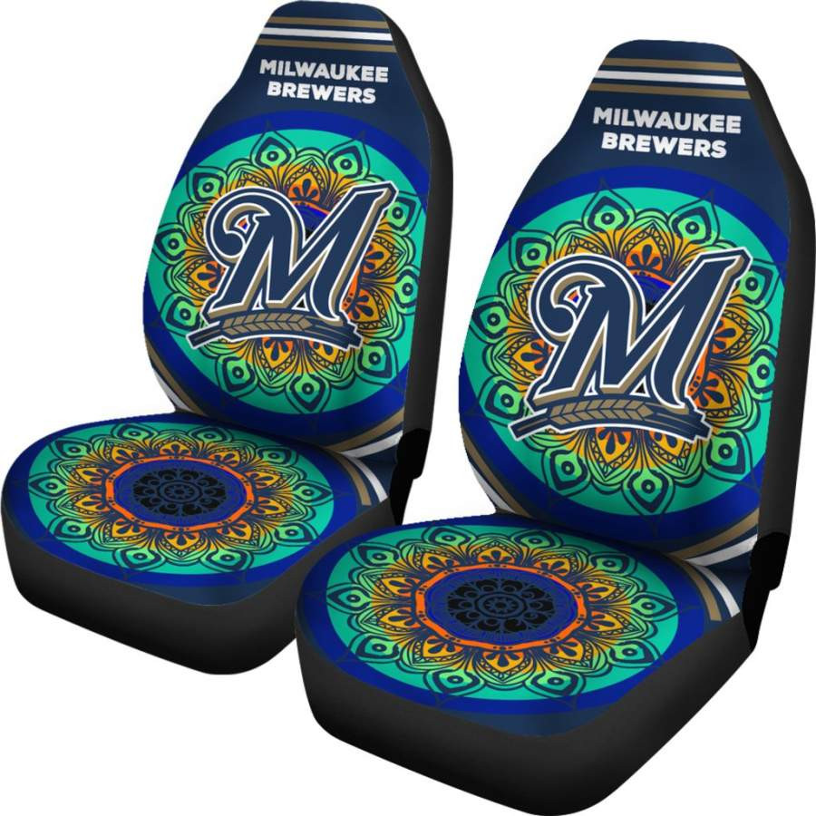 Unique Magical And Vibrant Milwaukee Brewers Car Seat Covers CSC3192