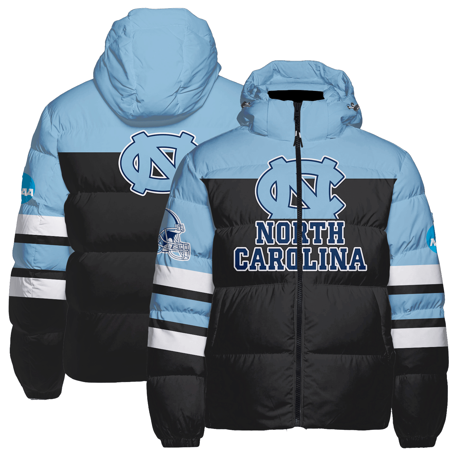 North Carolina Tar Heels NCAA National Collegiate Athletics Association AOP Unisex Puffer Jacket Down Jacket