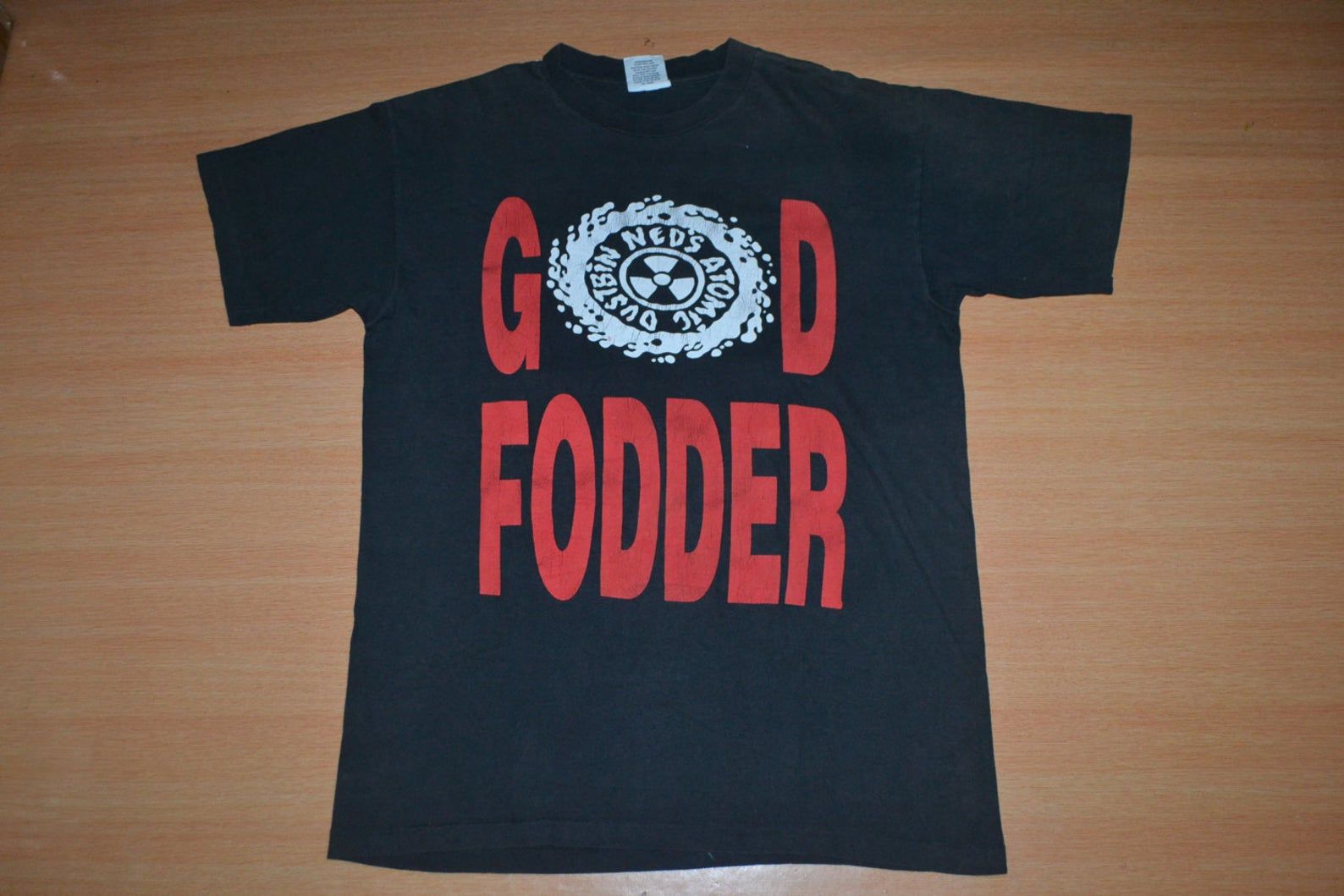 Vintage 1991 Ned’S Atomic Dustbin God Fodder Tour Concert Promo Album Rare 90S T-Shirt