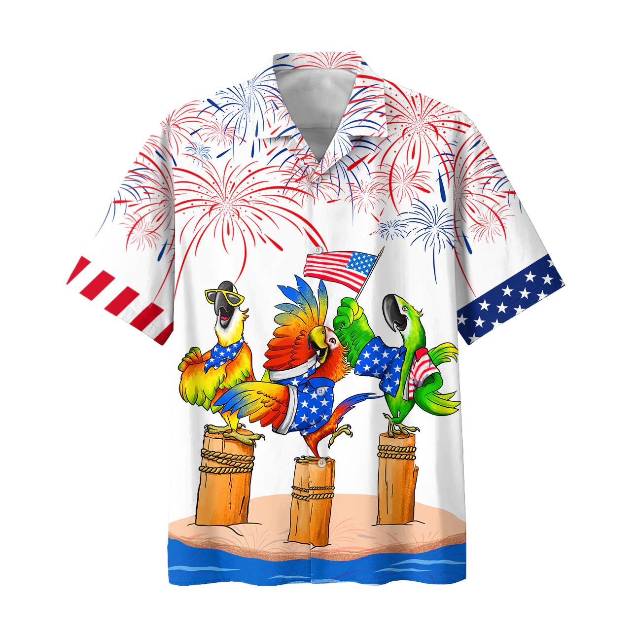 Parrot Hawaiian Shirts – Independence Day Is Coming, Funny Independence Day Gift, 4Th Of July Funny Hawaii Shirt