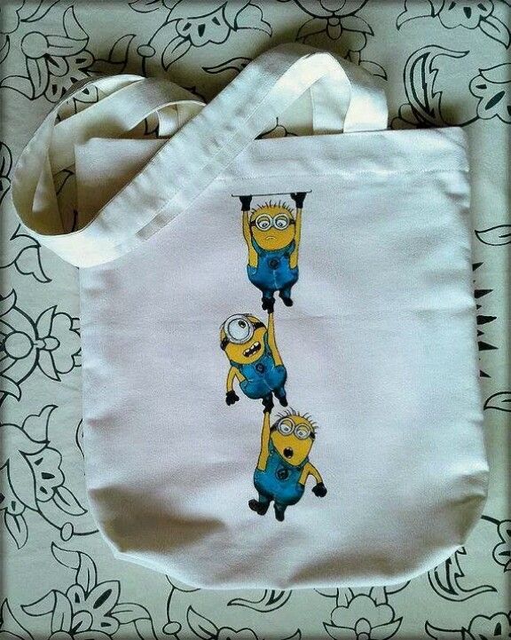 Minion Bag, Best Tote Bags Ideas, Cute Tote Bags Ideas, Tote Bag Design Ideas, Girls Tote Bag, Best Canvas Tote Bags Ideas