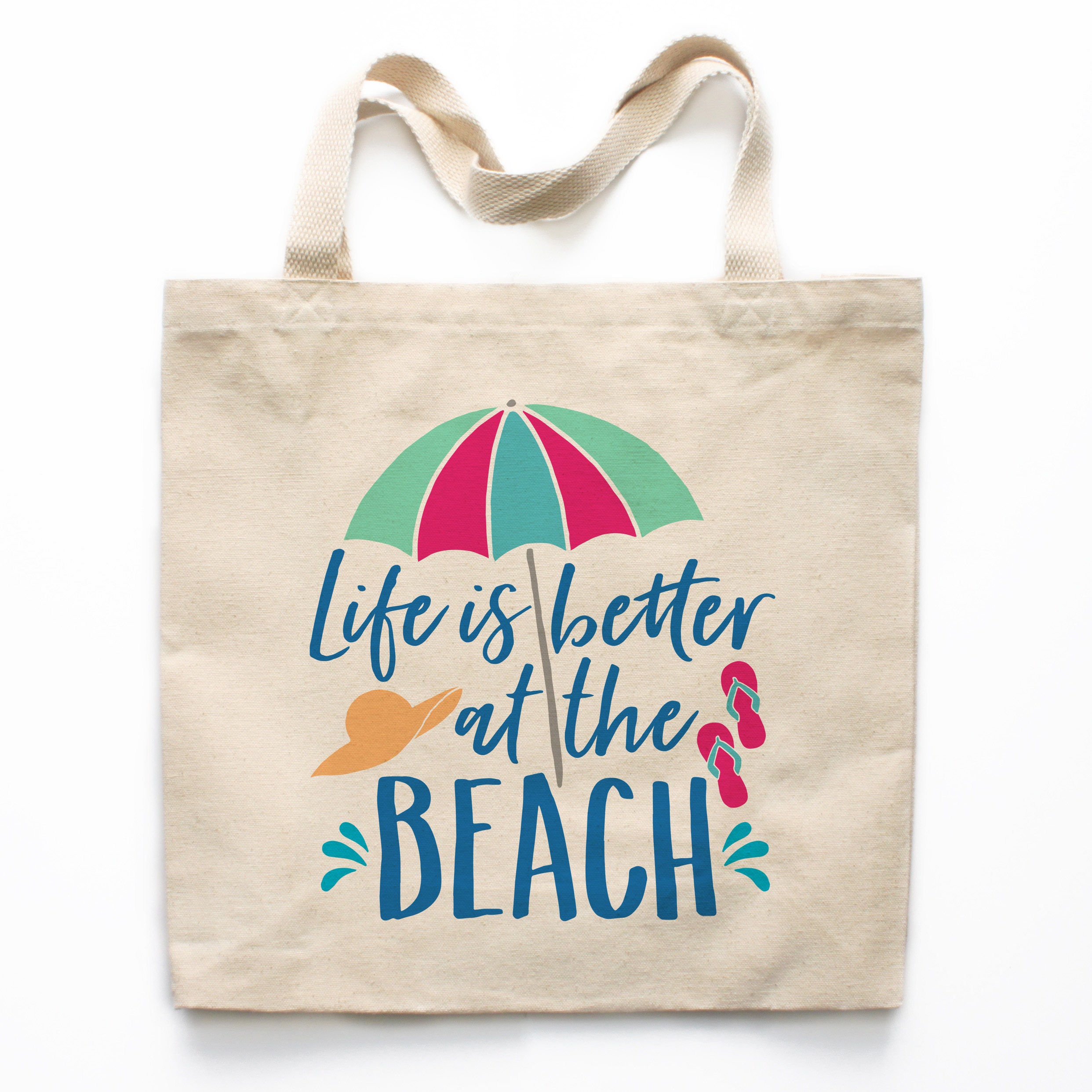 Summer Outdoors, Beach Tote Bag, Life is Better at the Beach Tote, Summer Tote Bag,Beach Bag,Canvas Bag,Market Bag,Reusable Grocery Bag 0187