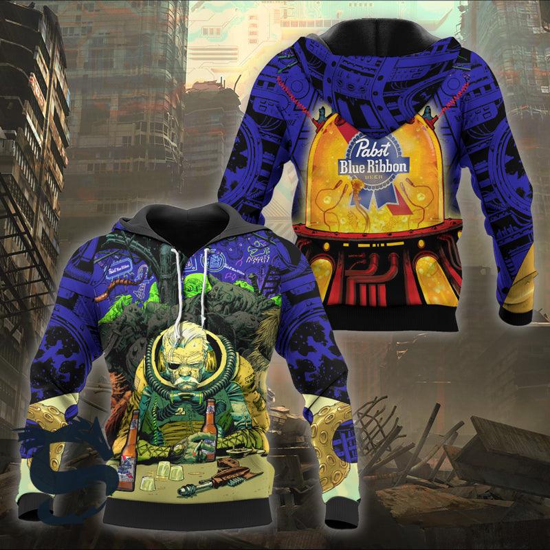 The Old Man Of Fear Agent Drink Pabst Blue Ribbon Hoodie & Zip Hoodie