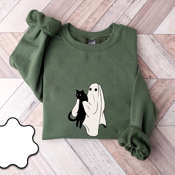 Cat Halloween Sweatshirt  Halloween Skeleton Cat Shirt  Cat Lover Shirt  Funny Halloween Cat Shirt  Cute Cat Tee  Cat Lover  Halloween Gifts  halloween costume ideas