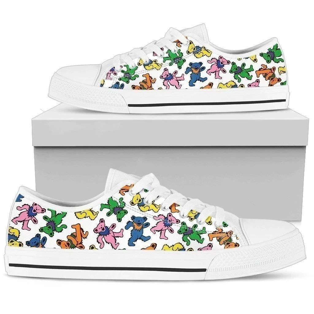 The Grateful Dead Halloween costume  Bear Sneakers Low Top Gift Idea Low Top Shoes VA95