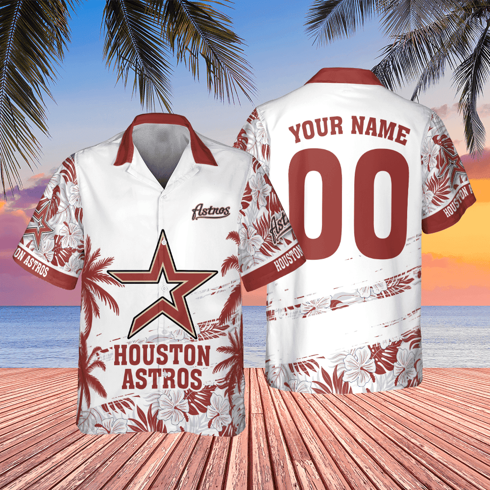 Houston Astros Mlb Flower Pattern Summer 3D Hawaiian Shirt