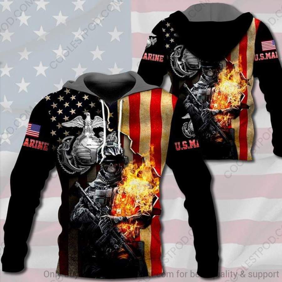 US Marine Skull Hoodie