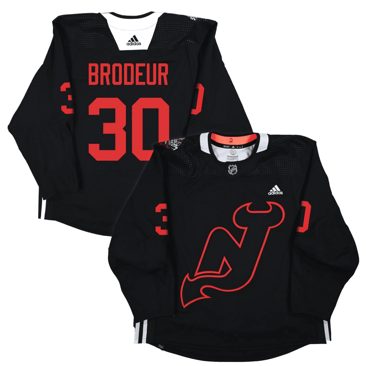 Brodeur #30 Black Practice Worn Jersey 2024 Stadium Series Custom Jersey – All Stitched