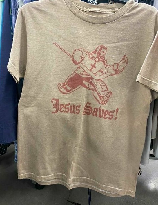 Jesus Saves Hockey Shirt Outfit