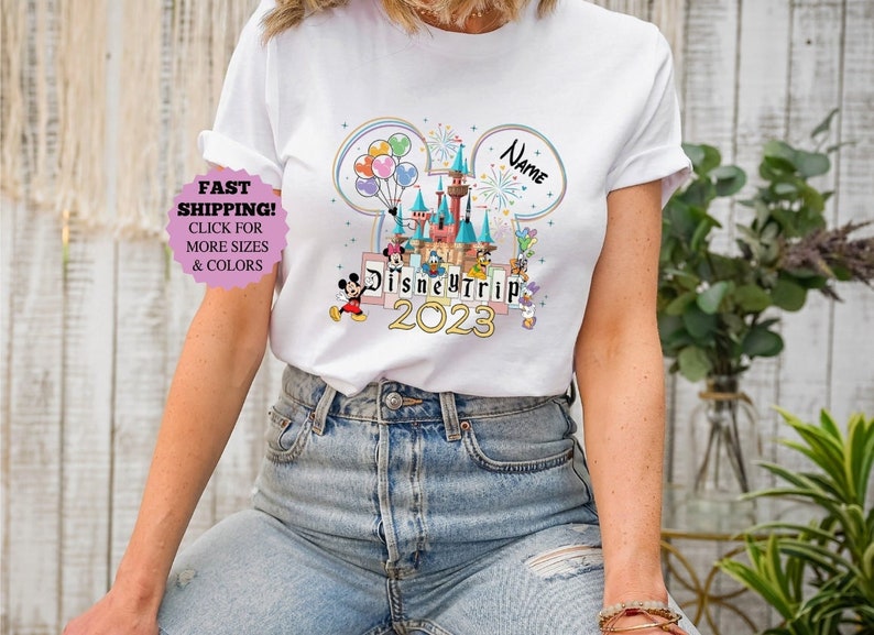 Disneytrip Family 2023 Shirt, Vacation Disney Matching Shirts, First Disney Trip 2023, Disneyworld 2023 Family Name Shirt, Disneyland Shirt Shirttrend