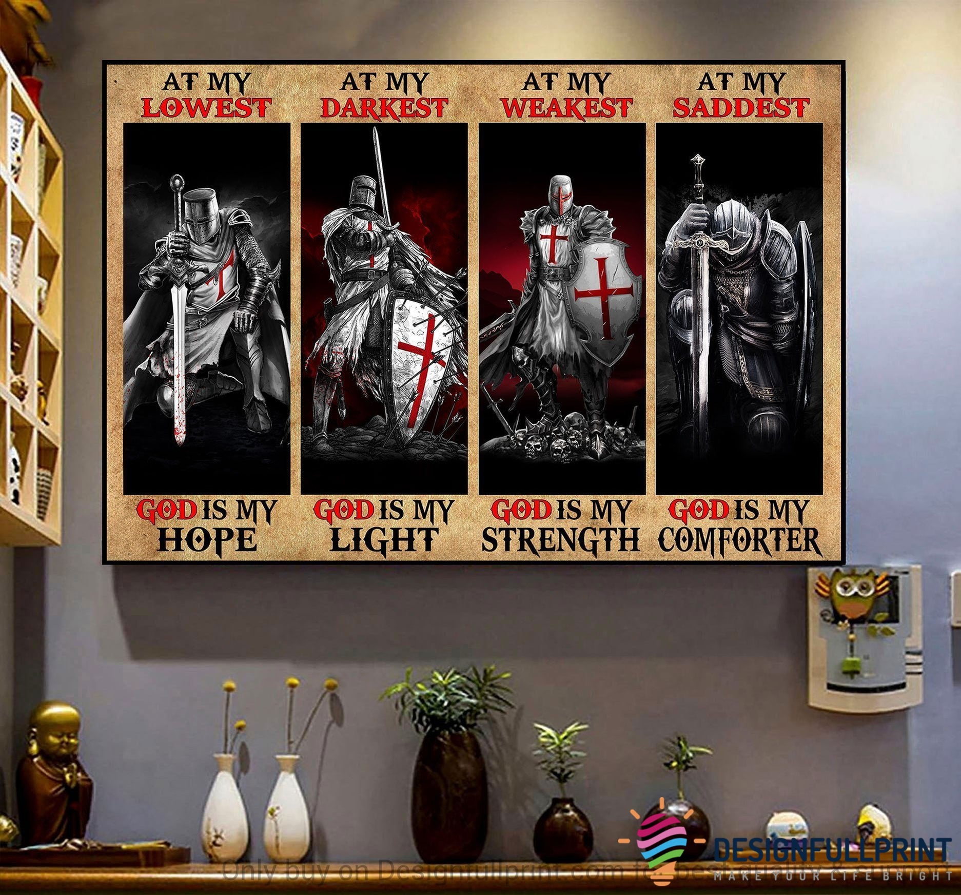 Poster Knights Templar Full Of God