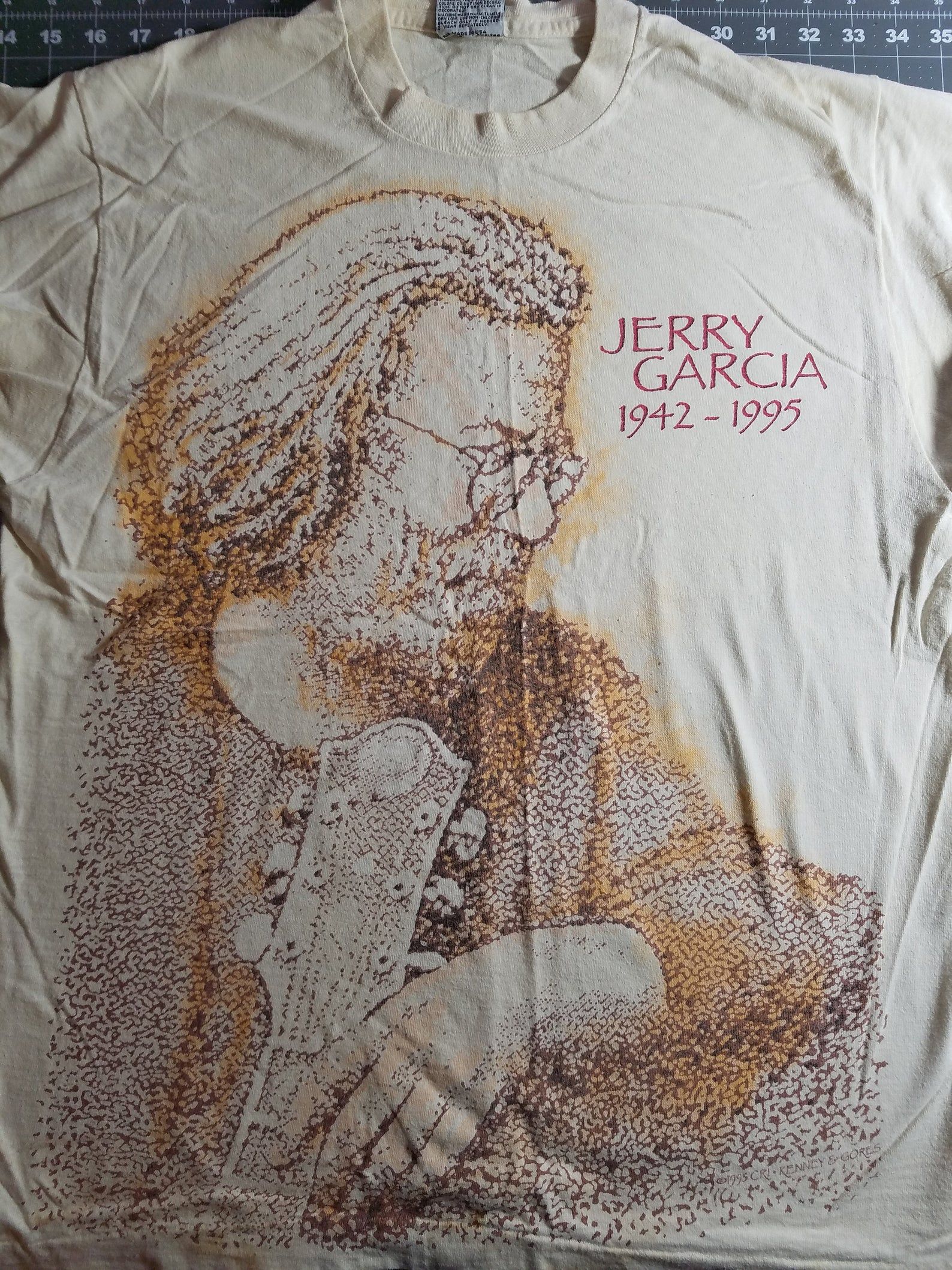 Vintage 1995 Jerry Garcia Shirt L Near Perfect Condition Single Stitched