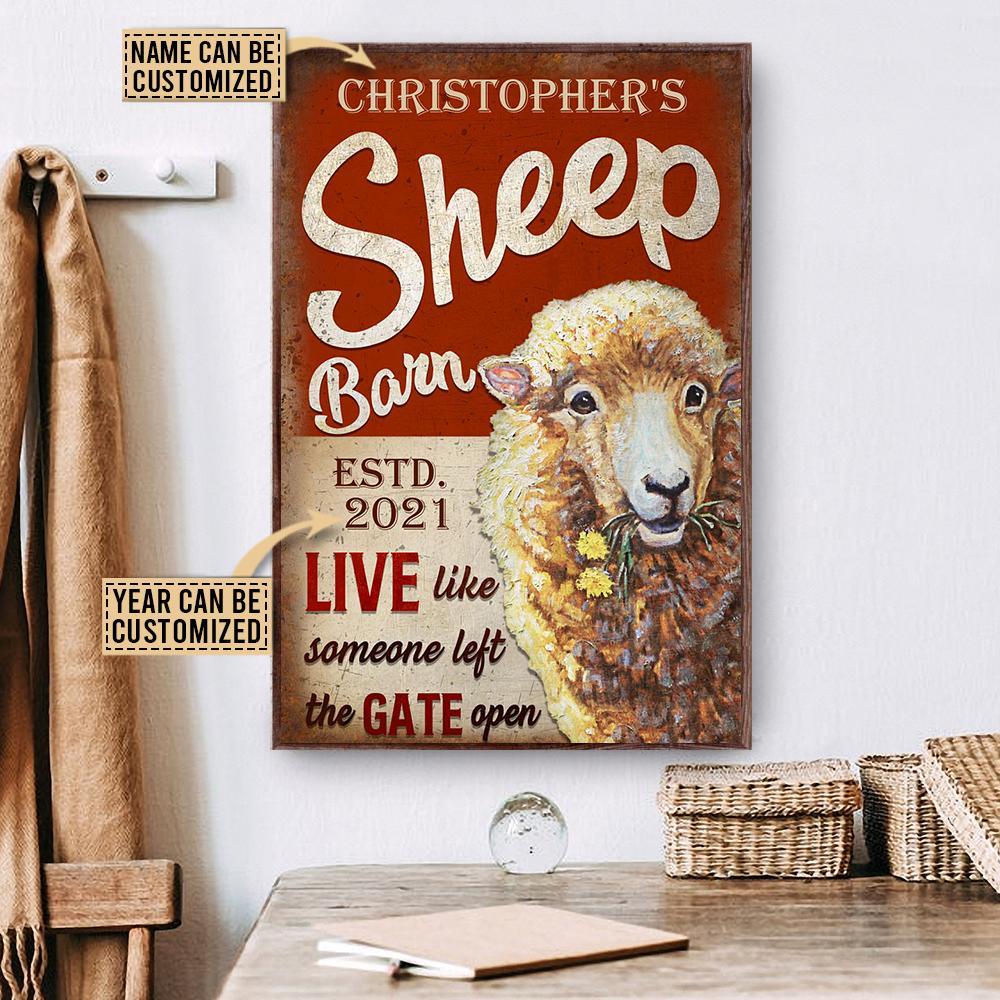 Personalized Sheep Barn The Gate Ope &hellip;
