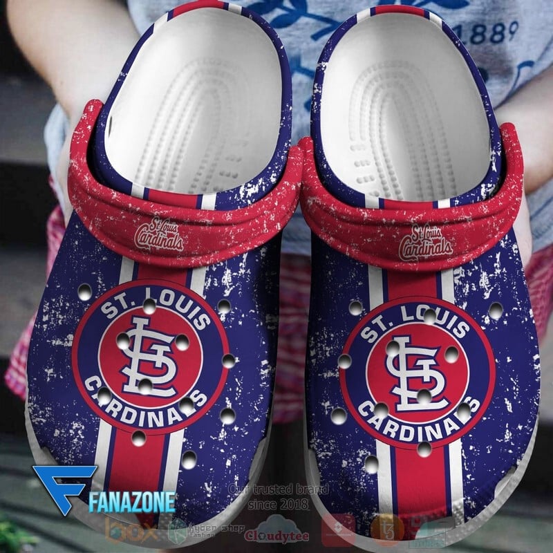 St. Louis Cardinals Logo Baseball MLB Full Red Sander Blue Crocss Classic Clogs Shoes Ver306