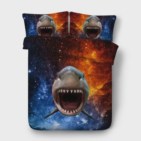3D Printed Scary Shark Galaxy Cotton …