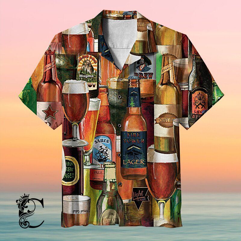 Wine Bottle Hawaiian Shirt – Funny Tropical Aloha Shirt for Wine Lovers
