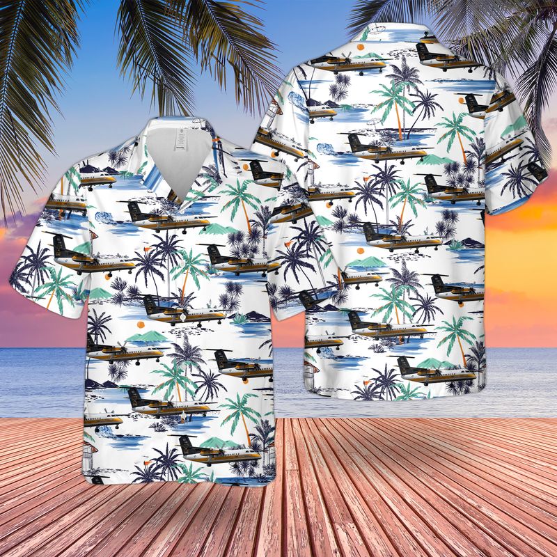 Us Army Bombardier Dash 8-315 Hawaiian Shirt