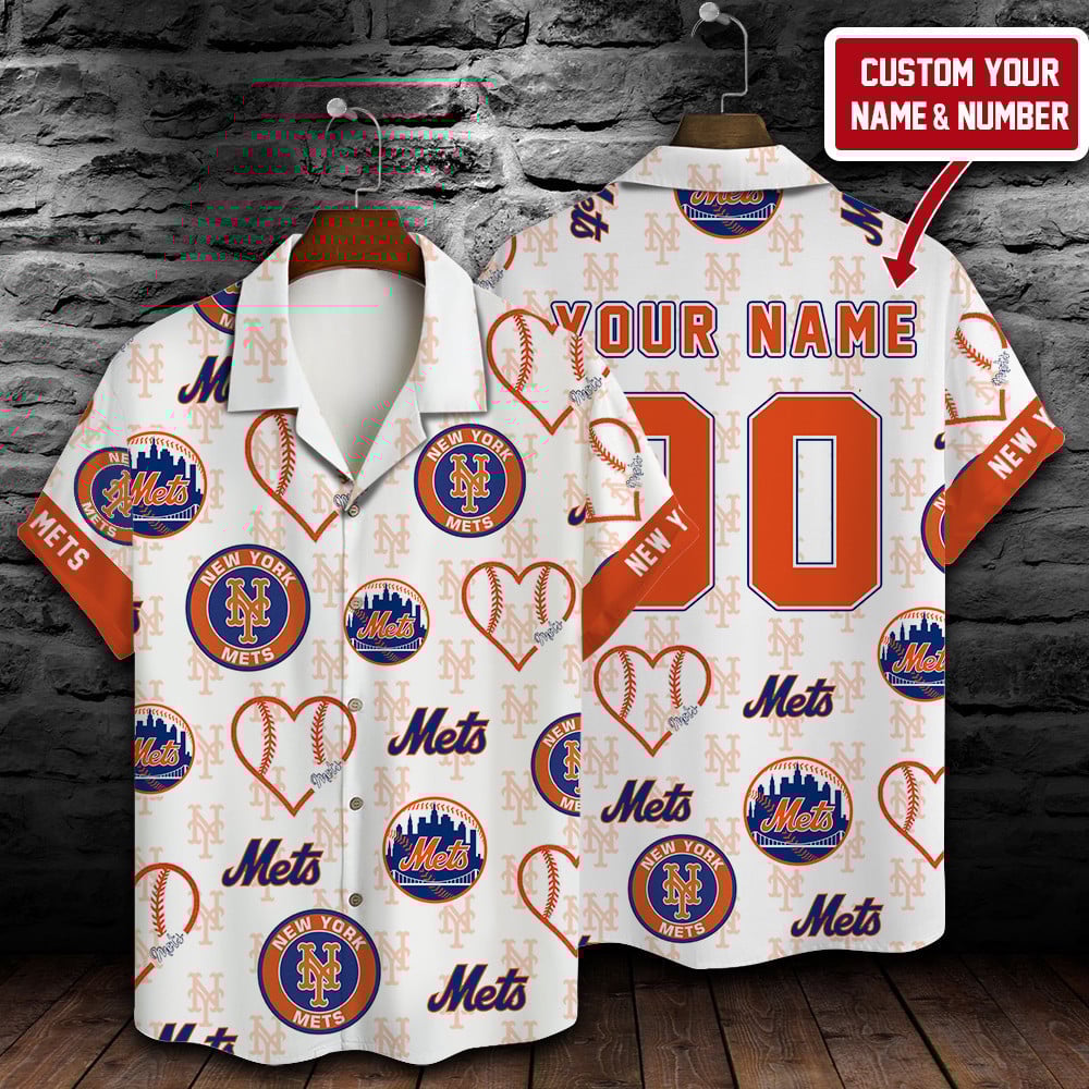 New York Mets Mlb Custom Summer 3D Hawaiian Shirt