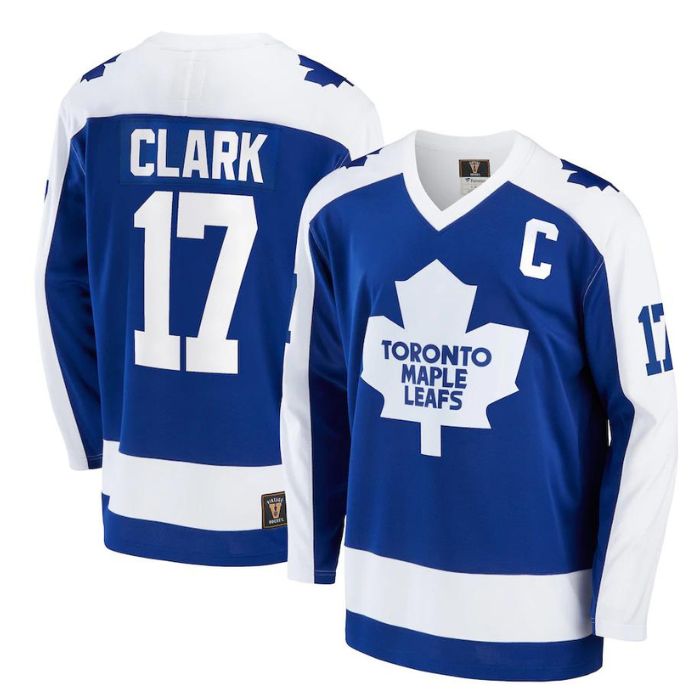 Wendel Clark Toronto Maple Leafs Team 2023/24 Player Jersey – Blue