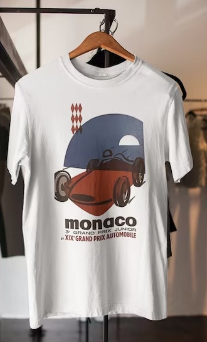 Vintage Monaco Grand Prix Automobile Racing Shirt Outfit