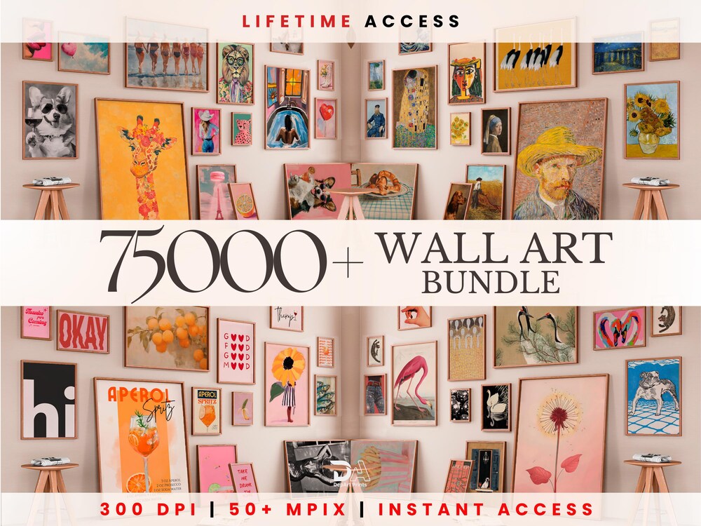 Whole Shop Sale 75000 Mega Wall Art Set, Printable Maximalist Gallery, Trendy Aesthetic Prints, Eclectic Posters Instant Digital Download Wear Your World