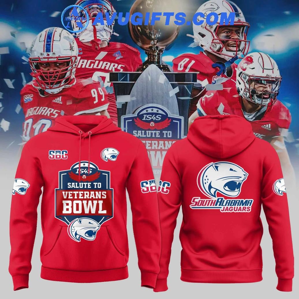 Is4S Sault To Veterans Bowl Champions 2024 For South Alabama Football Red Hoodie – Zip Hoodie 3D Aop Shirt
