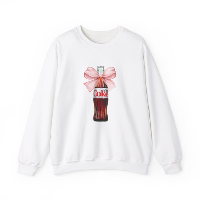 Diet Coke Pink Bow Sweatshirt, Diet Coca Cola Crewneck, Diet Coke Lover, Trendy Sweatshirt, Diet Coke Fan, Gift for Diet Coke Drinker