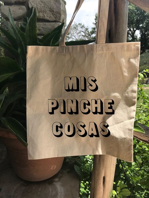 Mis Pinche Cosas Tote Bag, Canvas Tote Bags, Tote Bag Design, Tote Bag Idea