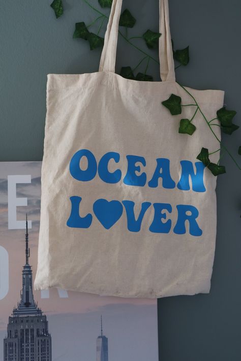 Ocean lover tote bag N095, Canvas Tote Bags, Tote Bag Design, Tote Bag Idea