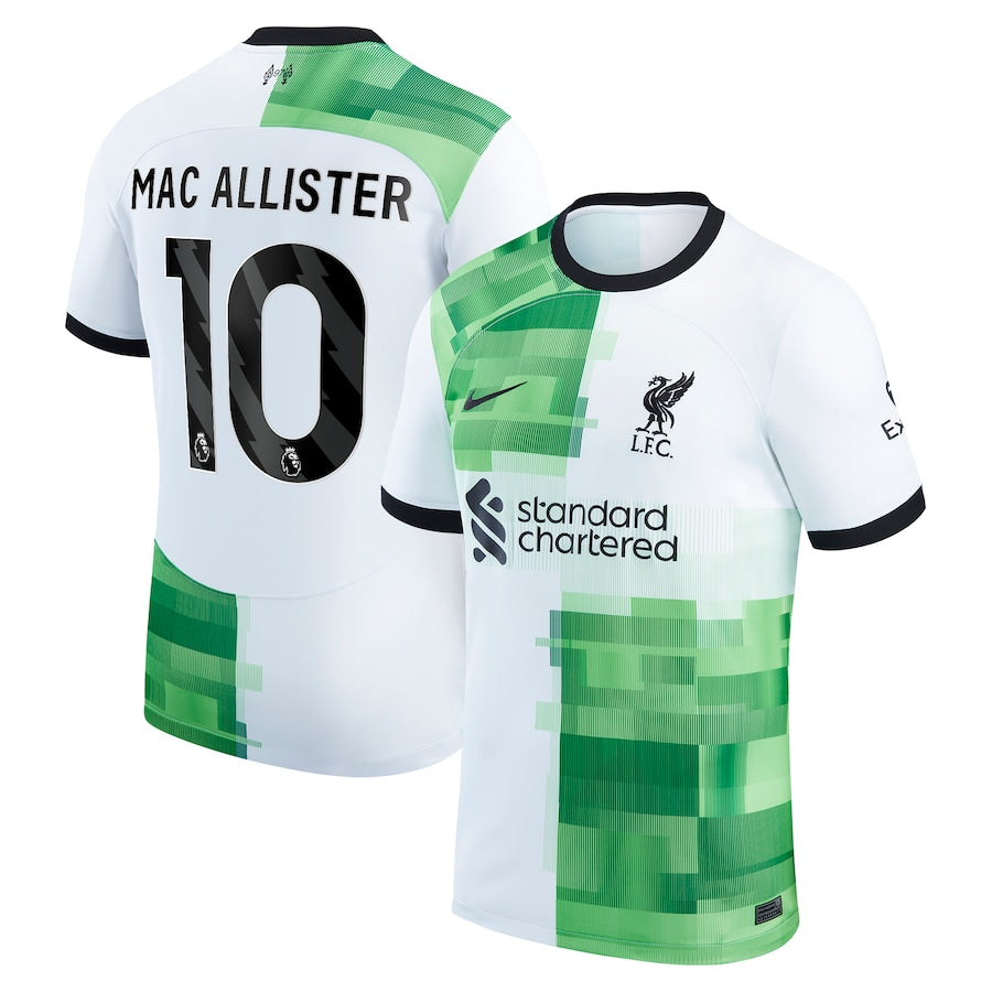 Alexis Mac Allister Liverpool Nike 2023/24 Away Player Jersey – White