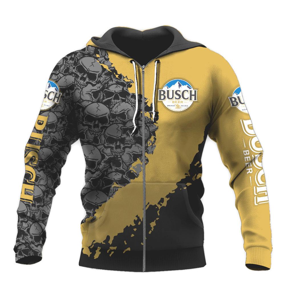 Busch Beer Skulls Hoodie