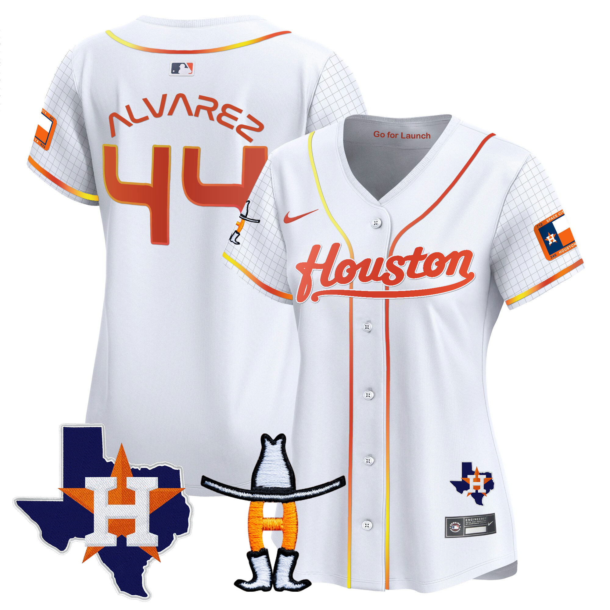 Women’S Astros Space City Houston Rodeo Patch Vapor Premier Limited Jersey – All Stitched