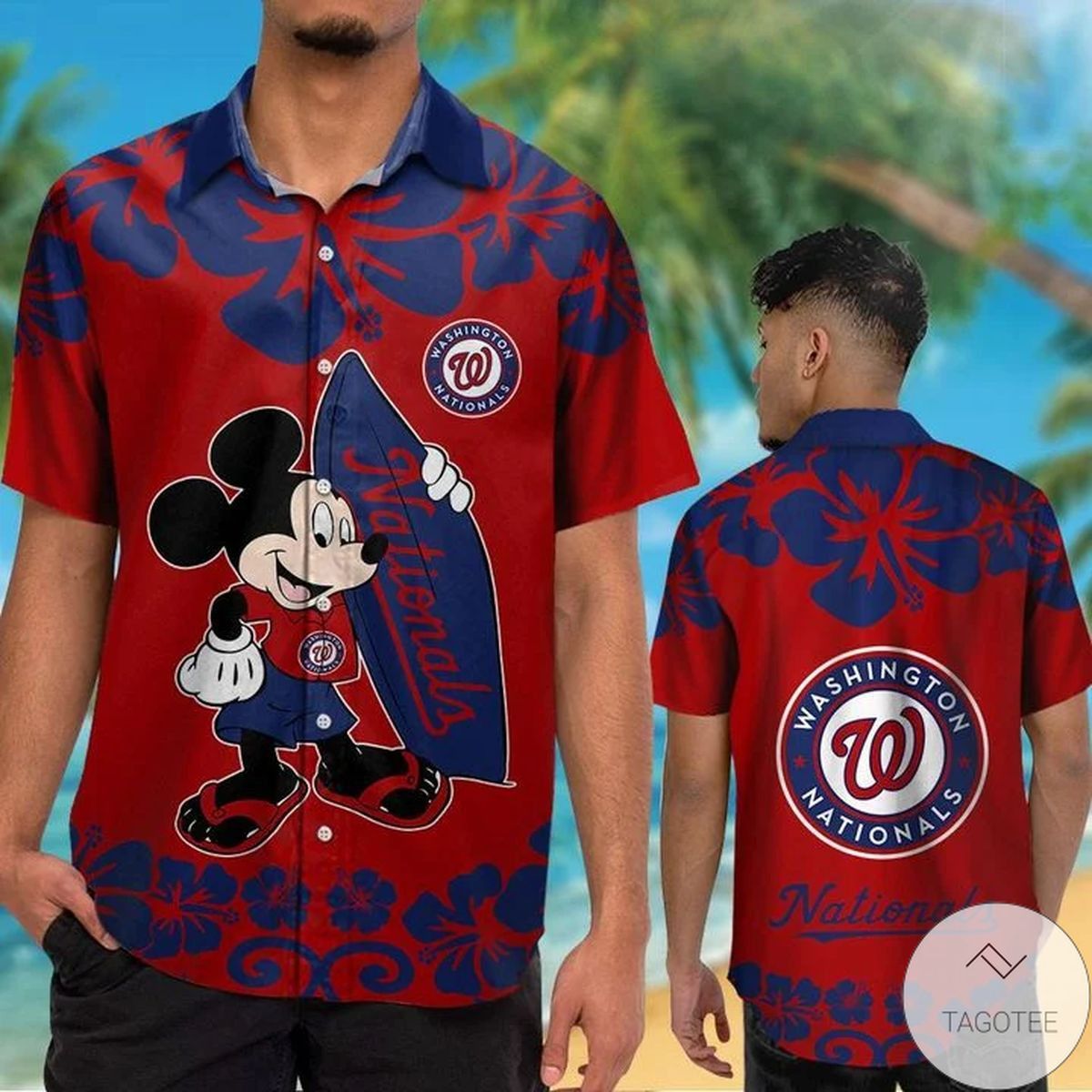 Mlb Washington Nationals Mickey Mouse Hawaiian Shirt