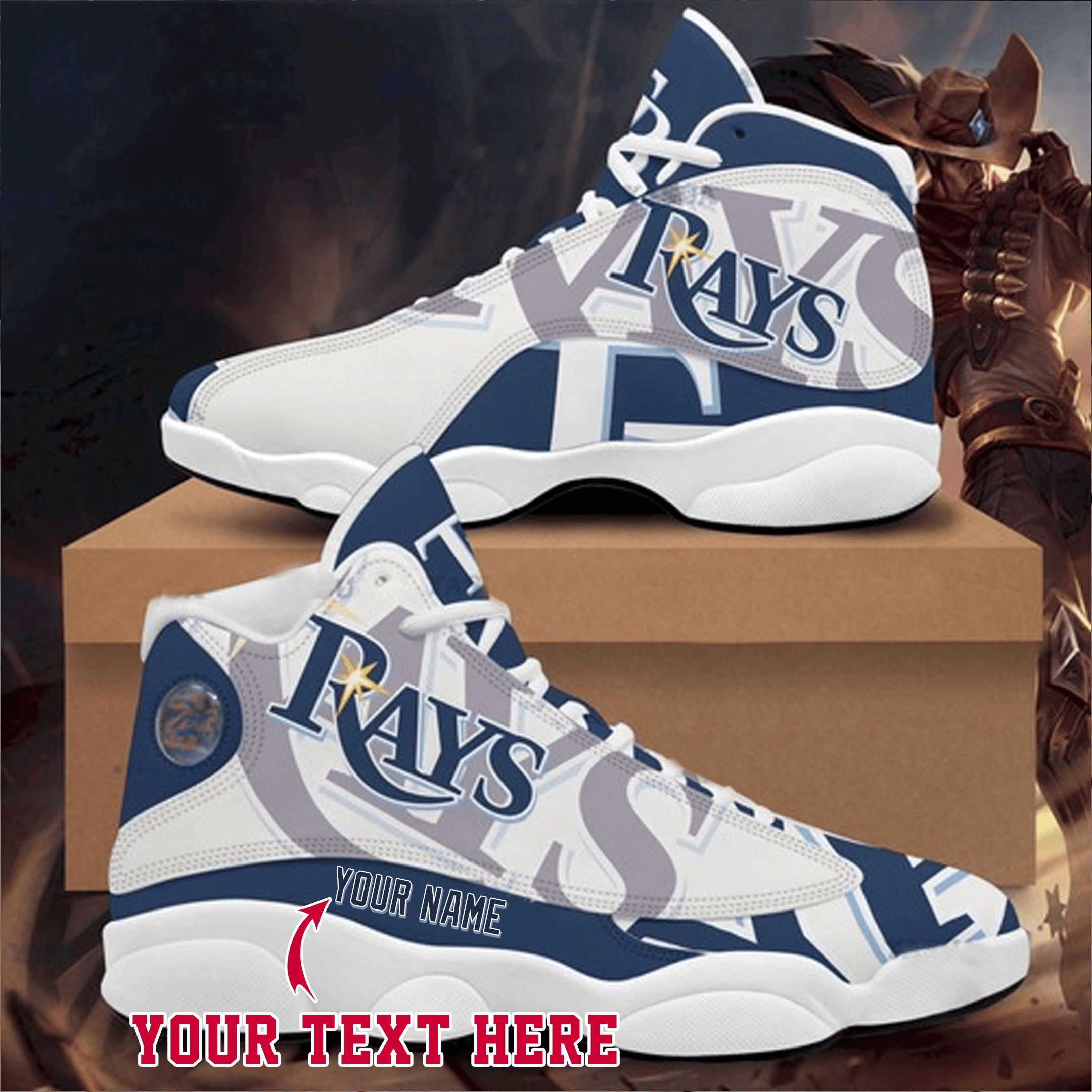 Tampa Bay Rays Tb Retro Custom Air Jordan 13 Shoes Personalize Name Sport Sneakers gAko JD13 V1689